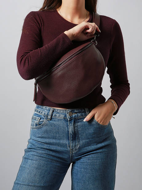 Heuptasje Caviar Leder Milano Rood caviar CA21123 ander zicht 1